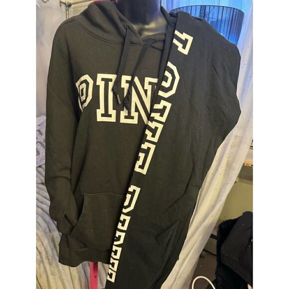 Matching set VS PINK bbw black/white - leggings & hoodie - Picture 4 of 5